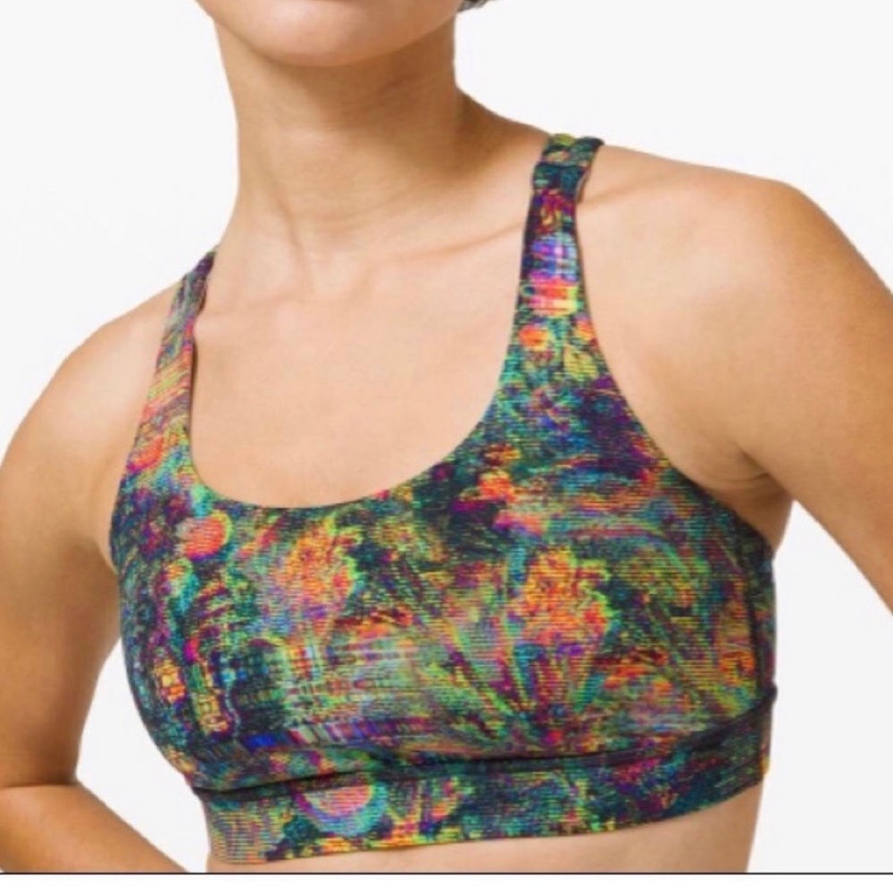 Lululemon Energy Bra In Glitch Tapestry Tropical Starlight Women's Sports Bra